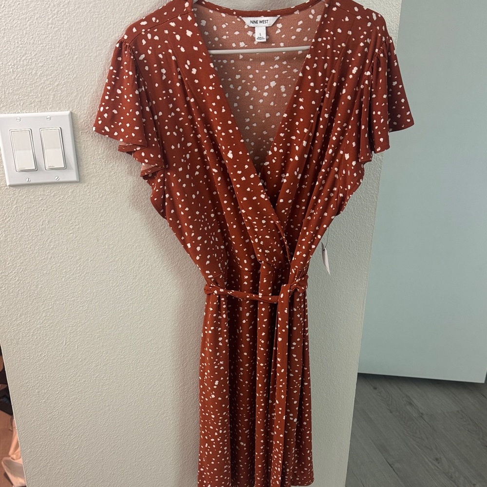 Nine West  Terracotta Wrap Dress